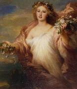 Franz Xaver Winterhalter Spring  Der Frubling Norge oil painting reproduction